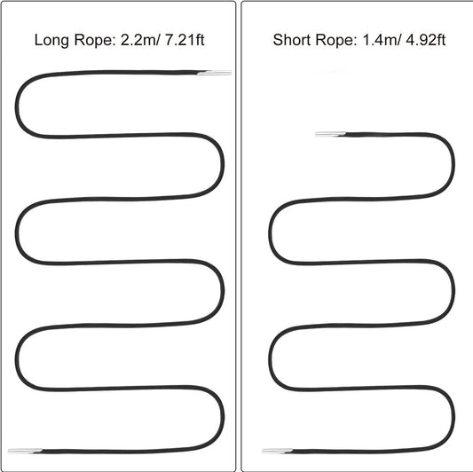 8Pcs Elastic Cord Ropes For Zero Gravity Reclining Garden Sun Lounger Chairs Set--4MM 4 Long, 4 Short, 2.2 Meters Long, 1.4 Meters Short Black Recliner Elastic Rope