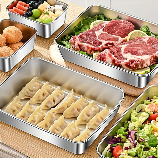 Stainless Steel Food Storage Containers - Airtight Kitchen Canisters for Dry Food