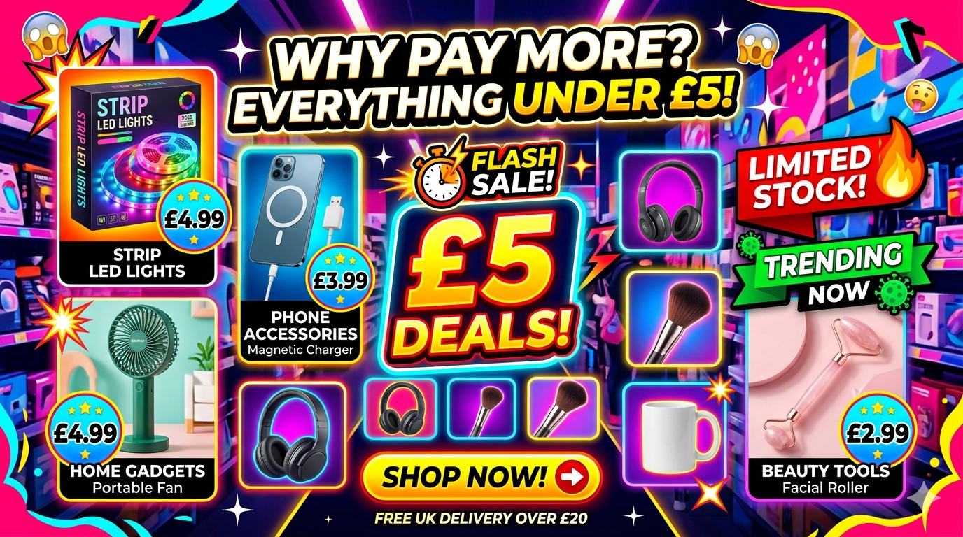 Everything Under £7 | Limited Time Deals on Trending Products