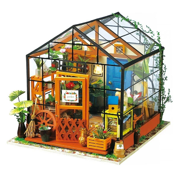 DIY Miniature Dollhouse with Furniture - Wooden Kit for Kids & Girls