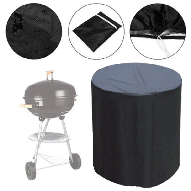 BBQ Cover Waterproof Barbecue Grill Covers Protector Outdoor Large 58x77cm Black