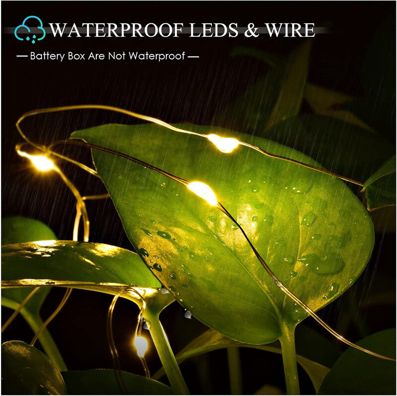 1-30x Fairy Lights Waterproof String Lights DIY Wedding Xmas Party Jars Crafts---Warm White 5M50 Lamp