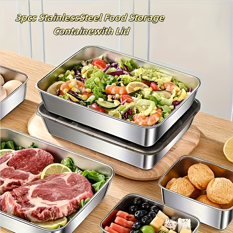 Stainless Steel Food Storage Containers - Airtight Kitchen Canisters for Dry Food
