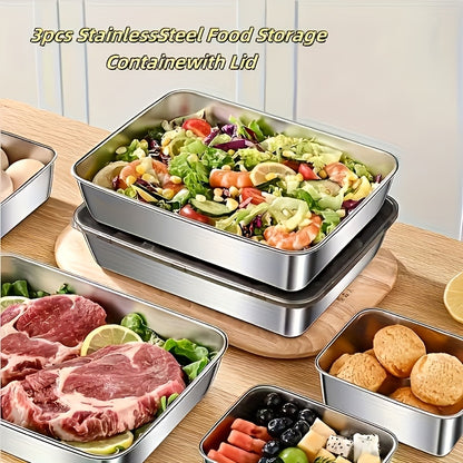 Stainless Steel Food Storage Containers - Airtight Kitchen Canisters for Dry Food