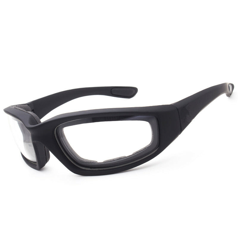 Cycling Sunglasses Chopper Outdoor Sports Glasses For Men Wrap Around UV400 Protection For Fishing Driving Glasses Wind Resistant Clear Yellow Gray Lens 3 Pack