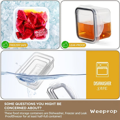 Food Storage Containers Set - Airtight Kitchen Storage Boxes for Grains & Dry Food