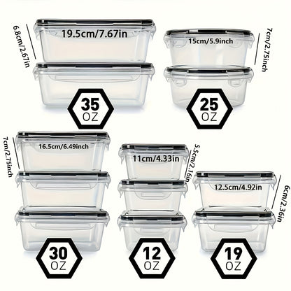 Food Storage Containers Set - Airtight Kitchen Storage Boxes for Grains & Dry Food