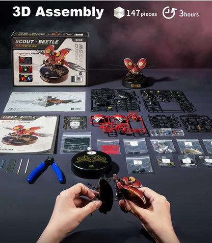 Metal 3D Puzzle Beetle - DIY Assembly Model Kit for Adults & Teens