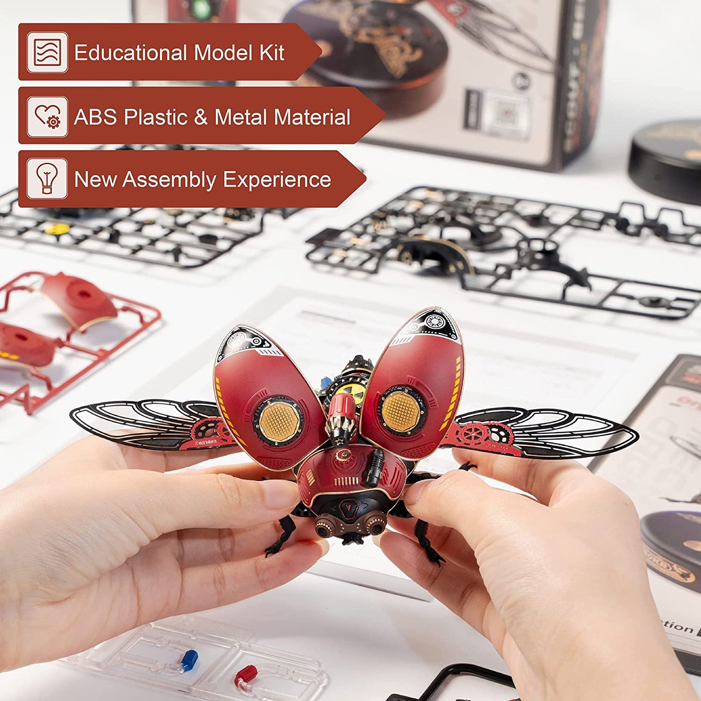 Metal 3D Puzzle Beetle - DIY Assembly Model Kit for Adults & Teens