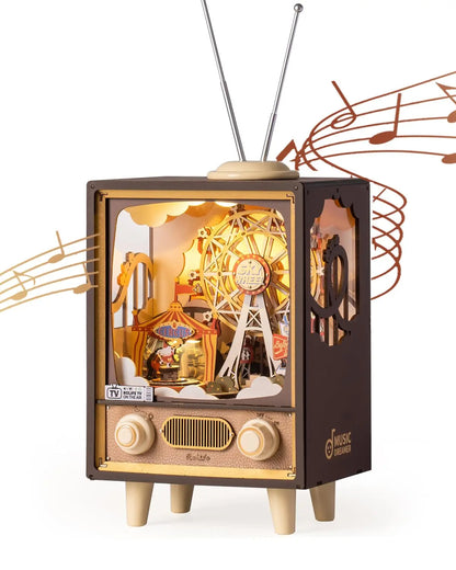 Sunset Carnival Music Box - 3D Wooden Puzzle with Lights & Music