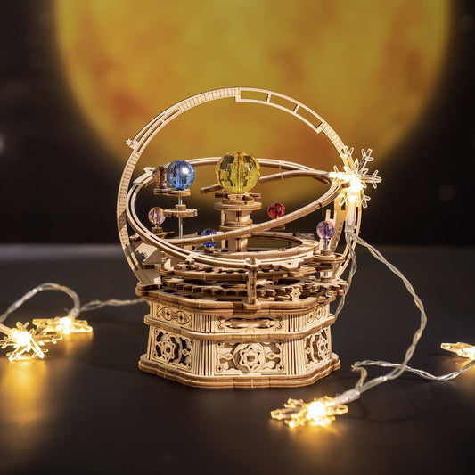 Starry Night Music Box - Rotating Mechanical 3D Wooden Puzzle Assembly Kit