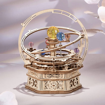 Starry Night Music Box - Rotating Mechanical 3D Wooden Puzzle Assembly Kit