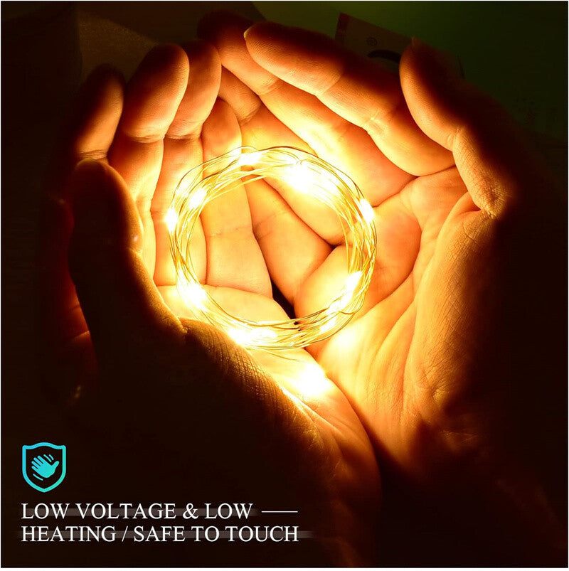 1-30x Fairy Lights Waterproof String Lights DIY Wedding Xmas Party Jars Crafts---Warm White 5M50 Lamp