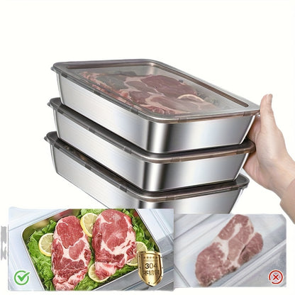 Stainless Steel Food Storage Containers - Airtight Kitchen Canisters for Dry Food