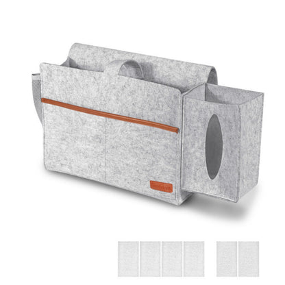 Bedside BIGGER Storage Caddy Sofa Desk Felt Hanging Bag Pocket Organizer 3 Color