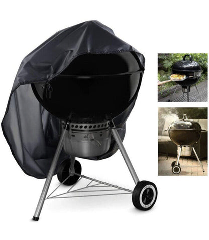 BBQ Cover Waterproof Barbecue Grill Covers Protector Outdoor Large 58x77cm Black