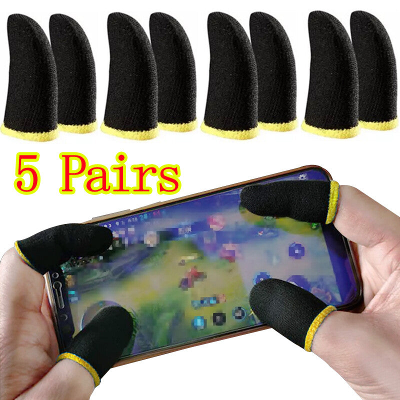 10x Mobile Game Thumb Sleeves Phone Gaming Finger Sleeve Cod Mobile Anti-sweat
