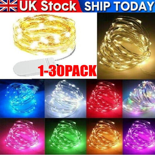 1-30x Fairy Lights Waterproof String Lights DIY Wedding Xmas Party Jars Crafts---Warm White 5M50 Lamp