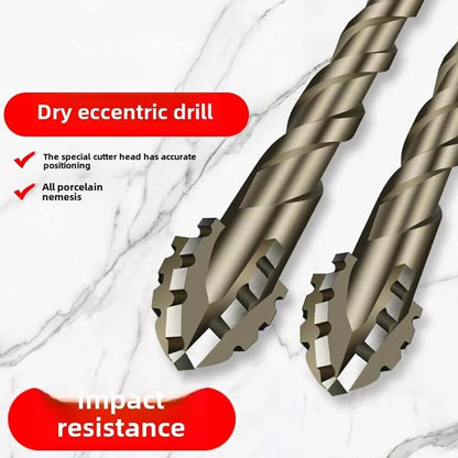 6PCS 4-Blade Saw Tooth Eccentric Drill Bit Four-Edge Serrated Drill Bits Alloy