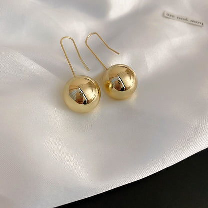 Vintage Round Flower Tassel Earrings, European American Retro Metallic Stud Earrings, Light Luxury Elegant Jewelry