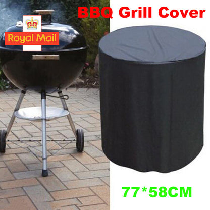 BBQ Cover Waterproof Barbecue Grill Covers Protector Outdoor Large 58x77cm Black