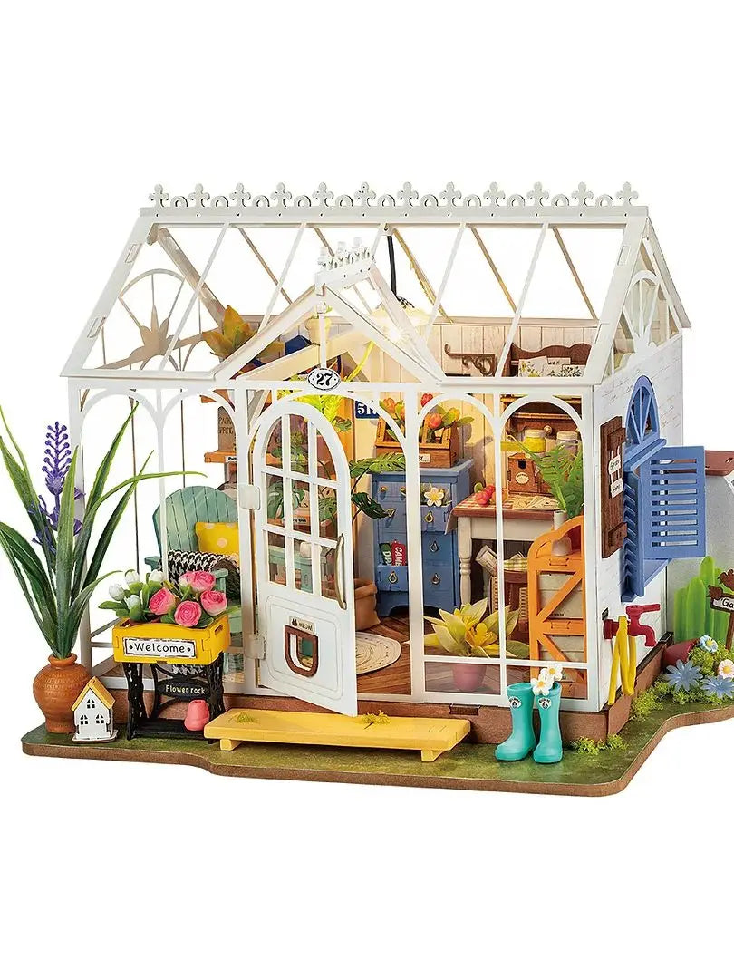 DIY Miniature Dollhouse with Furniture - Wooden Kit for Kids & Girls