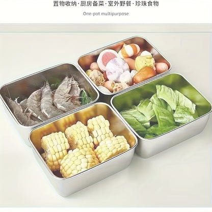 Stainless Steel Food Storage Containers - Airtight Kitchen Canisters for Dry Food