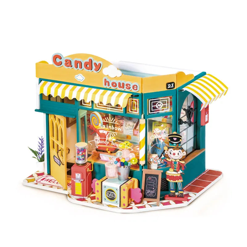 DIY Miniature Dollhouse with Furniture - Wooden Kit for Kids & Girls