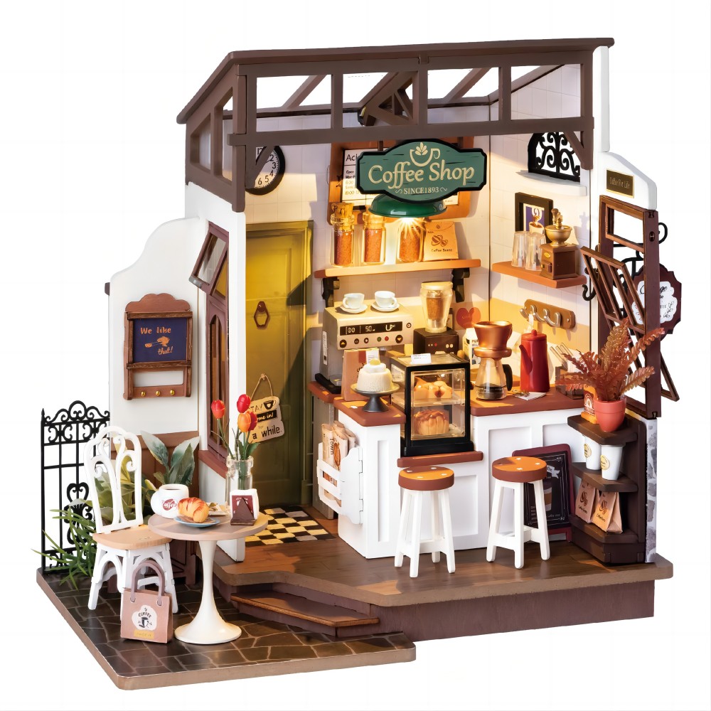 DIY Miniature Dollhouse with Furniture - Wooden Kit for Kids & Girls