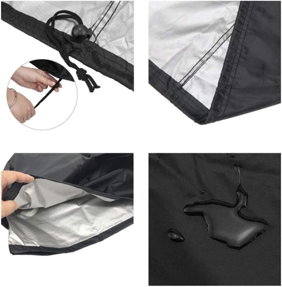 BBQ Cover Waterproof Barbecue Grill Covers Protector Outdoor Large 58x77cm Black