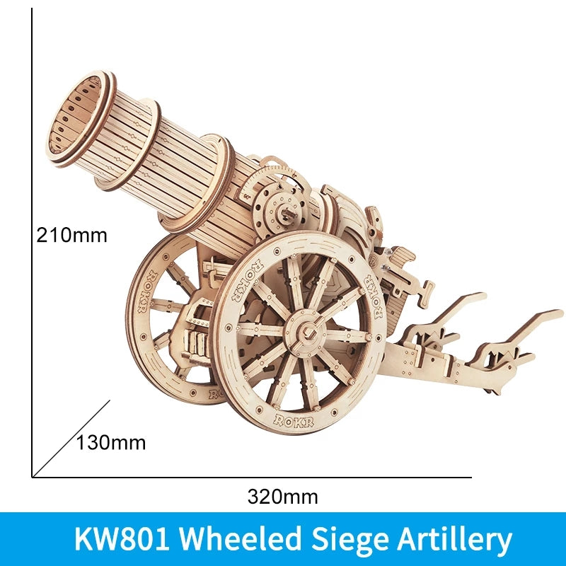Siege Ballista 3D Wooden Puzzle - Medieval War Game Assembly Kit for Boys