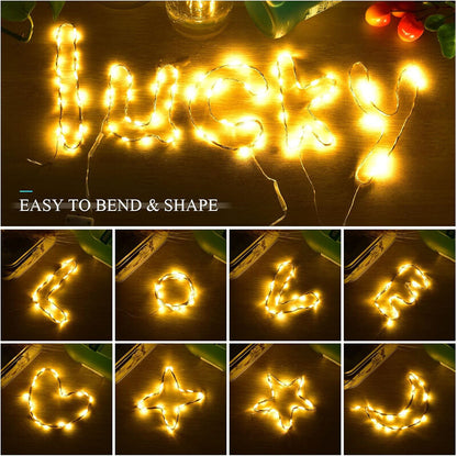 1-30x Fairy Lights Waterproof String Lights DIY Wedding Xmas Party Jars Crafts---Warm White 5M50 Lamp