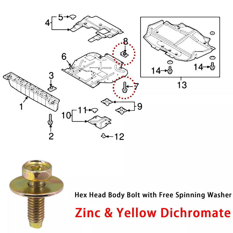 For Vauxhall Vivaro Renault Trafic Engine Undertray Clips Bolt Screw Guard Cover