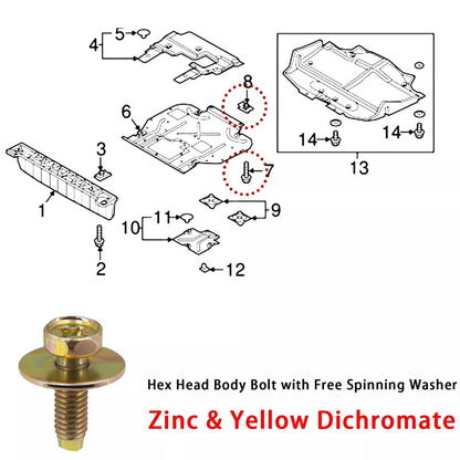 For Vauxhall Vivaro Renault Trafic Engine Undertray Clips Bolt Screw Guard Cover