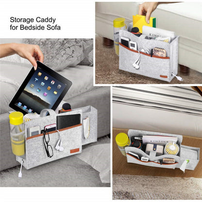 Bedside BIGGER Storage Caddy Sofa Desk Felt Hanging Bag Pocket Organizer 3 Color