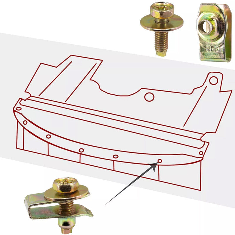 For Vauxhall Vivaro Renault Trafic Engine Undertray Clips Bolt Screw Guard Cover