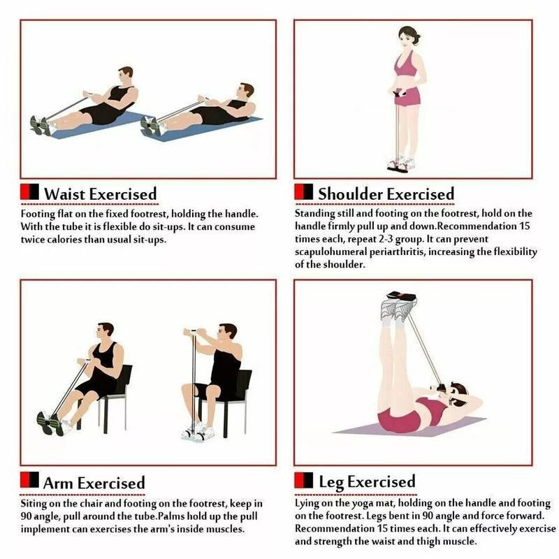 Pedal Resistance Band - Sit-Up Assistant Exercise Equipment for Home Workout