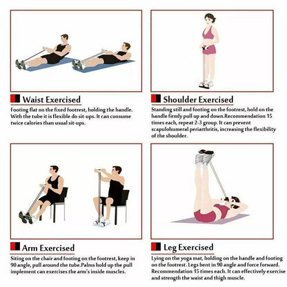Pedal Resistance Band - Sit-Up Assistant Exercise Equipment for Home Workout